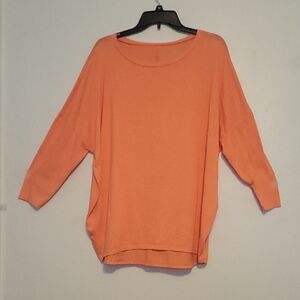 LOFT Women's Vibrant Orange Scoop Neck Sweater